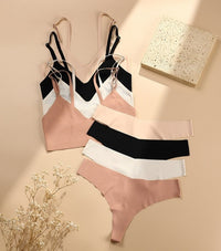 4 Conjuntos Preto + Rose + Bege + Branco