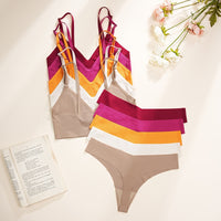 5 Conjuntos Vermelho + Rosa + Amarelo + Branco + Bege