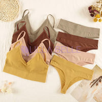 4 Conjuntos - Amarelo + Marrom + Bege + Rosa