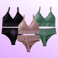 3 Conjuntos - Rose + Preto + Verde